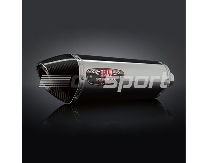 1118120520 - Yoshimura Stainless R77 Slip-on With Carbon Coned End Cap - Race Series - Removable Baffle