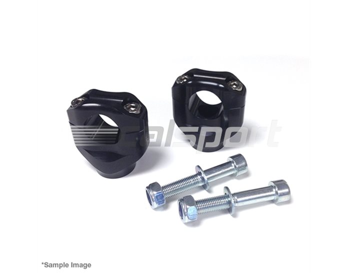 127B042SW - LSL 28.6mm (X-Bar) Handlebar Clamps, Black (black or silver available) - 25 mm rise