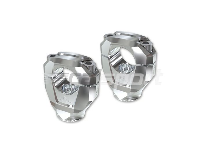 LSL Gonia 28.6mm (X-Bar) Universal Handlebar Clamps, Silver (black or silver available) - for yokes with bolt on bar clamps