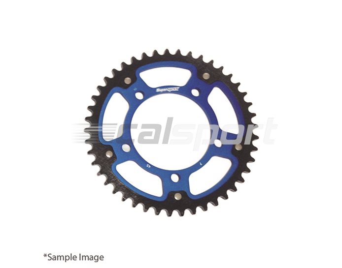 1303-43-BLUE - Supersprox Stealth Sprocket, Anodised Alloy, Blue Centre, 43 teeth