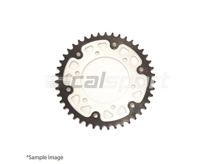 1303-43-SILVER - Supersprox Stealth Sprocket, Anodised Alloy, Silver Centre, 43 teeth