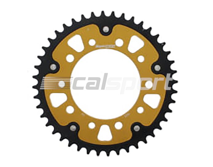 Supersprox Stealth Sprocket, Anodised Alloy, Gold Centre, 44 teeth  -  (520 Conversion)