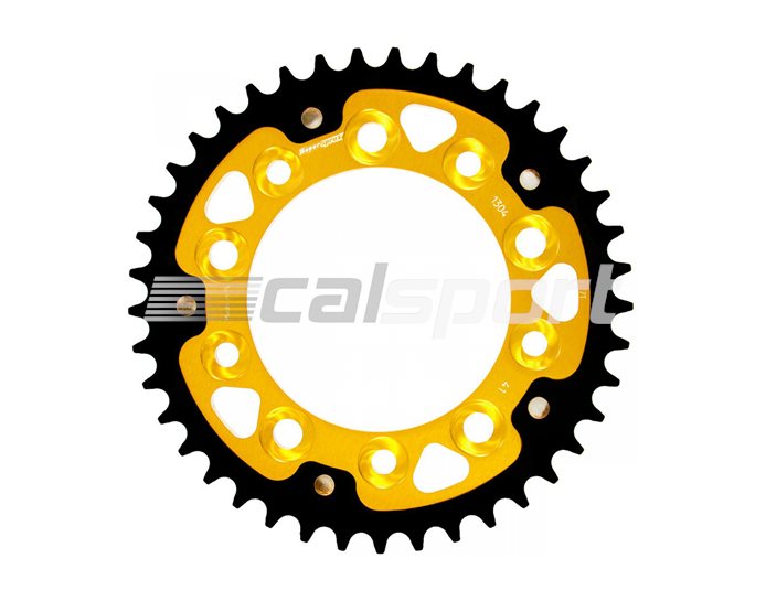 1304-41 - Supersprox Stealth Sprocket, Anodised Alloy, Gold Centre, 41 teeth