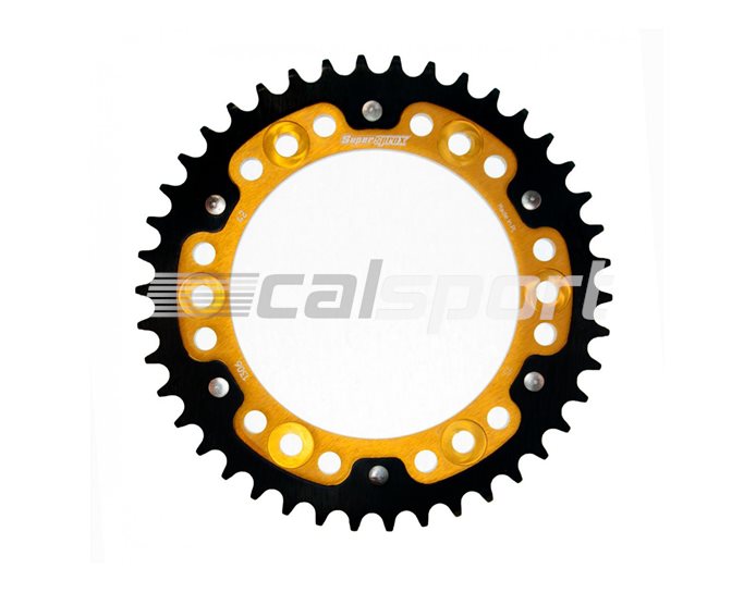 1306-42 - Supersprox Stealth Sprocket, Anodised Alloy, Gold Centre, 42 teeth