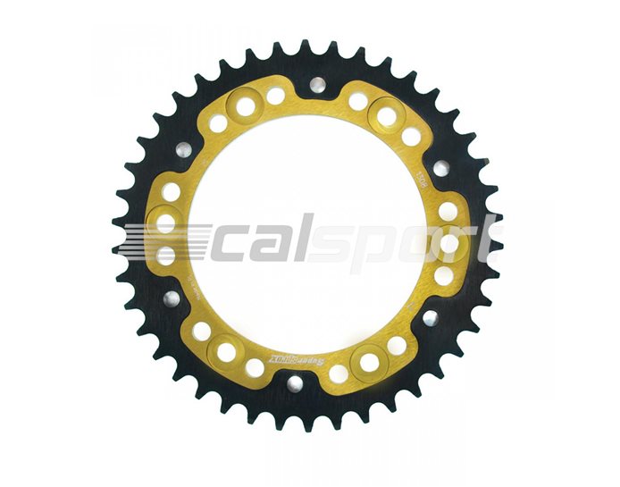 Supersprox Stealth Sprocket, Anodised Alloy, Gold Centre, 42 teeth  -  (520 Conversion)