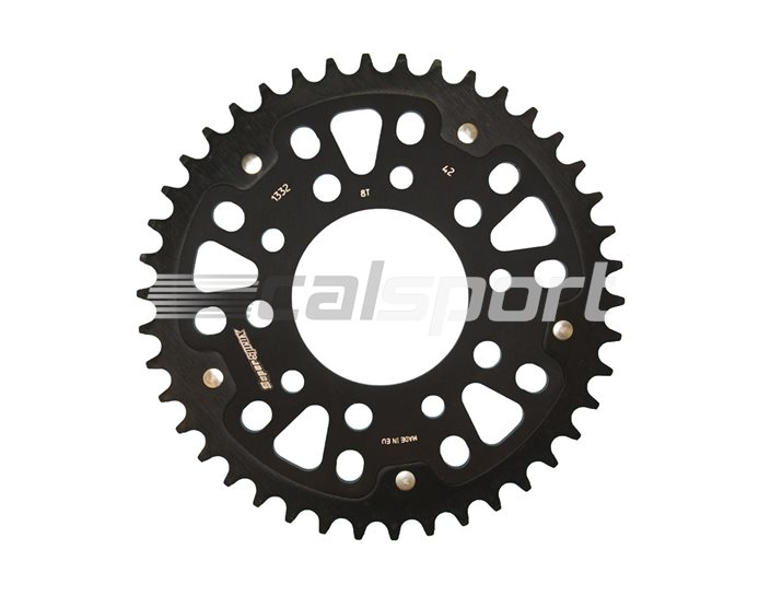 Supersprox Stealth Sprocket, Anodised Alloy, Black Centre, 42 teeth