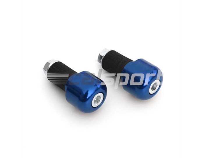 LSL Cylindrical bar end weights, pair, Aluminium, Transparent Blue (other colours available) - for 22.2mm  steel and 1 inch aluminium bars