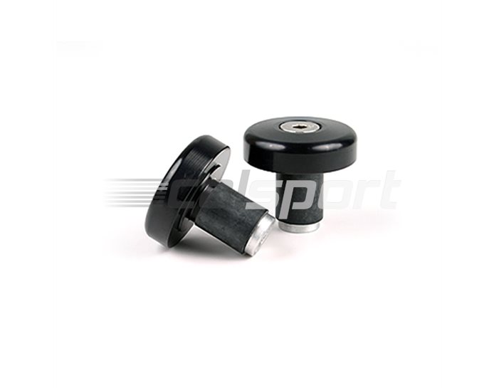LSL Flat cap bar end weights, pair, Aluminium, Black (other colours available) - for X-Bar (28.6mm) and 22.2mm aluminium bars