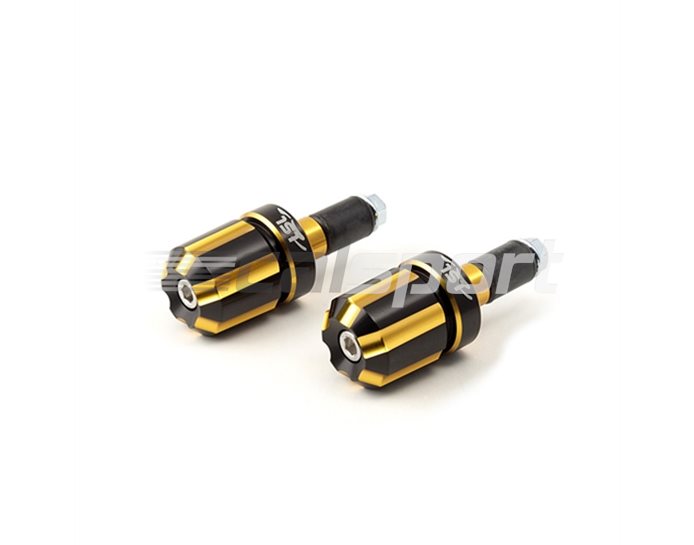 LSL Dual Dise bar end weights, pair, Aluminium, Gold (other colours available) - fits most bars with 14-18mm internal diameter