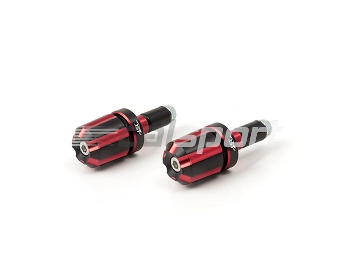 135-D07RT - LSL Dual Dise bar end weights, pair, Aluminium, Transparent Red (other colours available) - fits most bars with 14-18mm internal diameter
