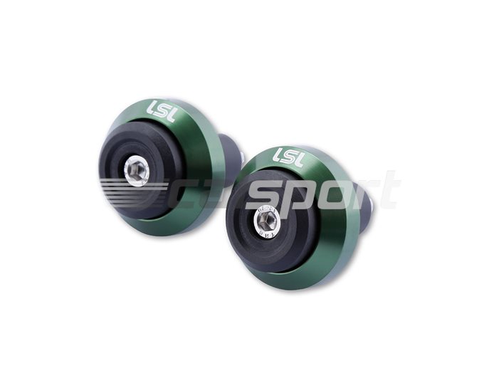 136-GL01GR - LSL Gonia Bar End Weight Aluminium, pair, Green (other colours available) - for X-Bar (28.6mm) and 22.2mm aluminium bars