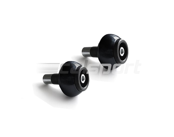 LSL Classic Bar End crash balls Aluminium, pair, Black (other colours available) - for 22.2mm  steel and 1 inch aluminium bars