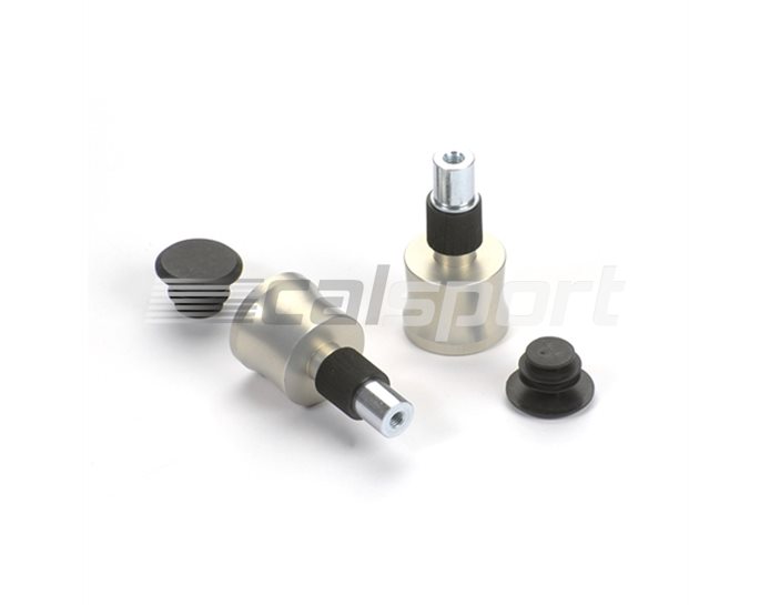 138LG1418SI - LSL Bar end weights to match alu/rubber grips, pair, Silver (other colours available) - fits most bars with 14-18mm internal diameter