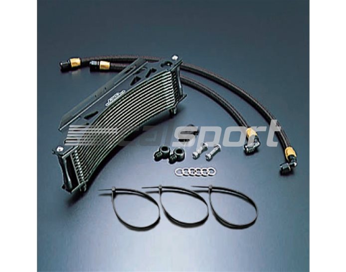 14039113B - Active 13 Row Curved Oil Cooler Kit - With All Braided Hoses & Fitting Kit - Black