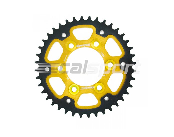 Supersprox Stealth Sprocket, Anodised Alloy, Gold Centre, 40 teeth