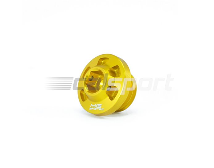 1510-087009 - MG Biketec Oil filler cap, wire lock ready - Gold