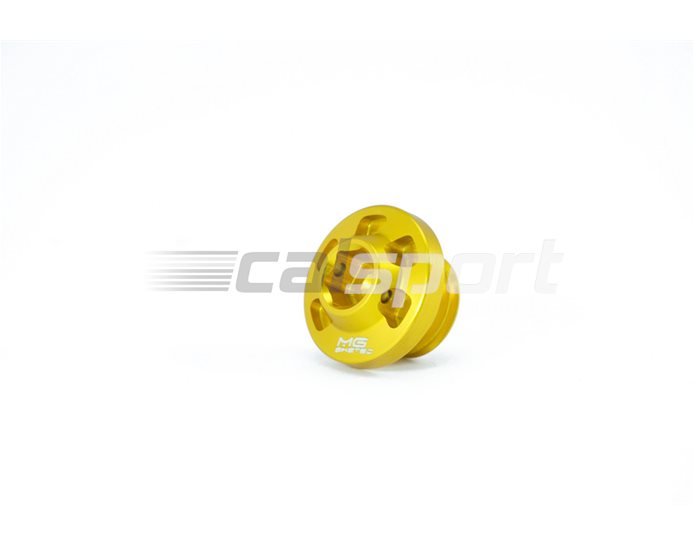 MG Biketec Oil filler cap, wire lock ready - Gold