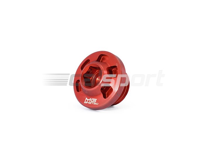 MG Biketec Oil filler cap, wire lock ready - Red