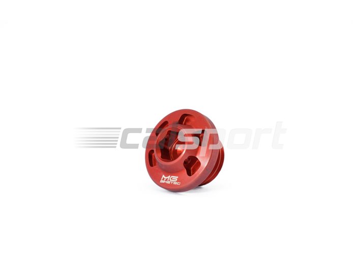 MG Biketec Oil filler cap, wire lock ready - Red