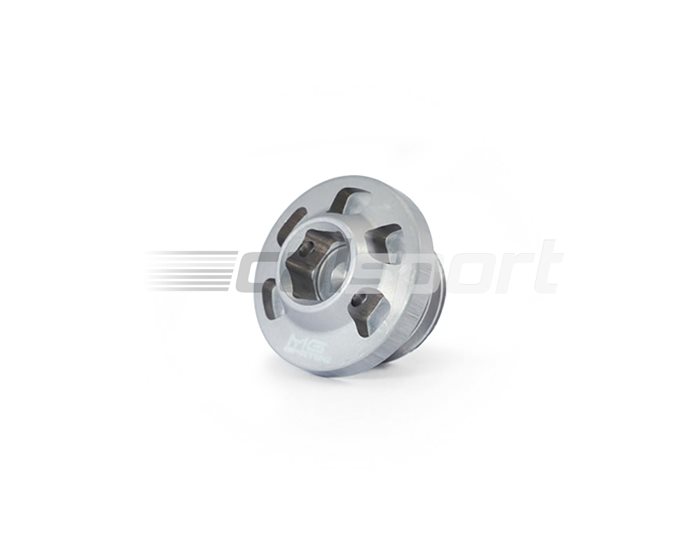 1540-087009 - MG Biketec Oil filler cap, wire lock ready - Matt Silver