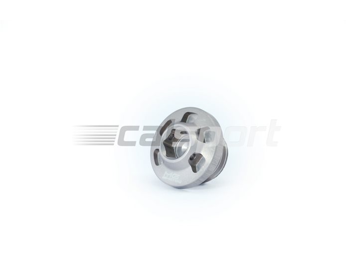 1540-859008 - MG Biketec Oil filler cap, wire lock ready - Matt Silver