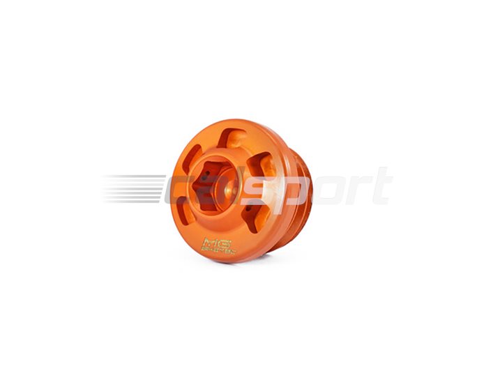 1570-087009 - MG Biketec Oil filler cap, wire lock ready - Orange