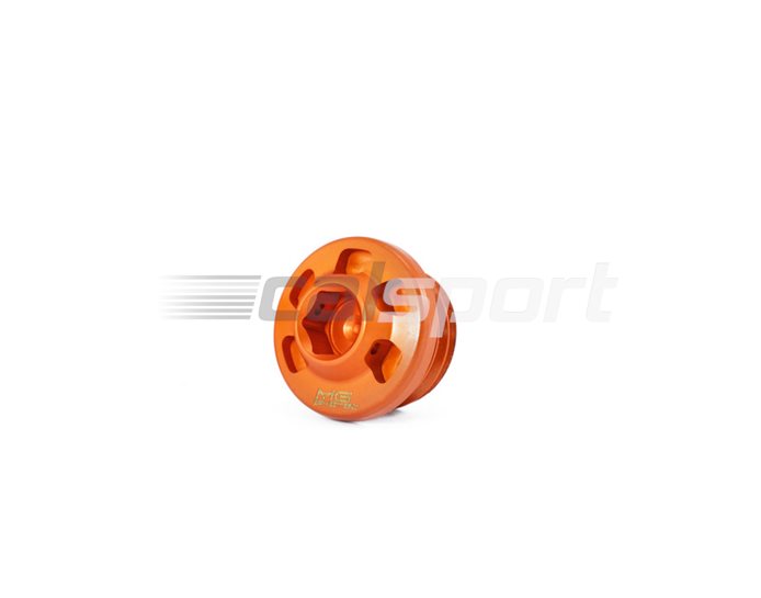 1570-859008 - MG Biketec Oil filler cap, wire lock ready - Orange
