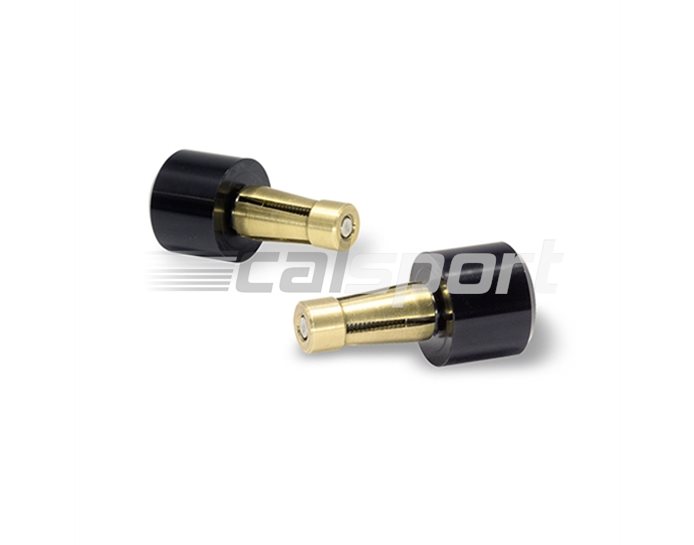 LSL Bar end weights/extensions for mounting bar end mirrors, black, pair - for 22.2mm or 28.6mm aluminium handlebars