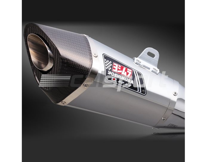 170-158-5E50 - Yoshimura Stainless R-11 Slip On With Carbon Single Exit Coned End Cap - Yoshimura Japan - Race