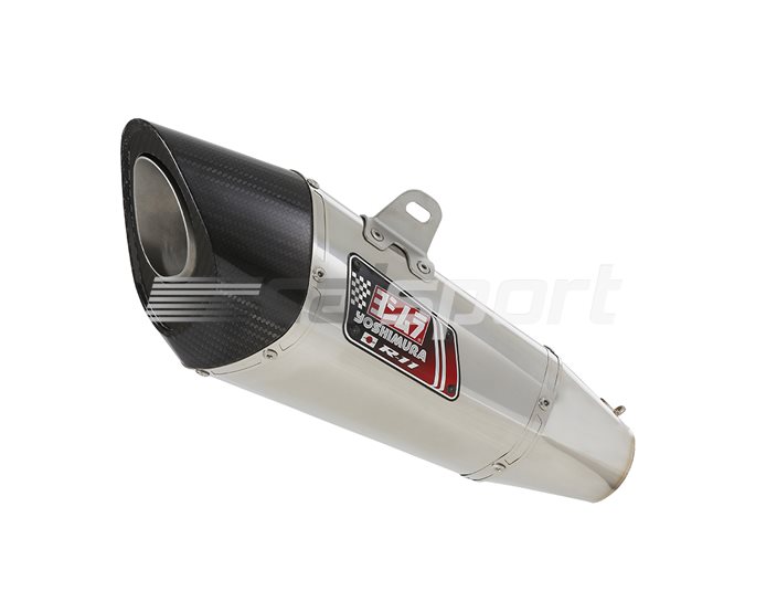 170-264-5E50 - Yoshimura Stainless R-11 Slip On With Carbon Single-Exit Coned End Cap - Yoshimura Japan RACE (Removable Baffle)