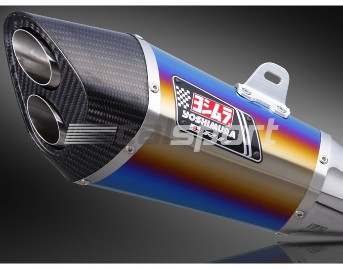 Yoshimura Stainless R77D Dual-Exit Slip-on With Carbon Coned End