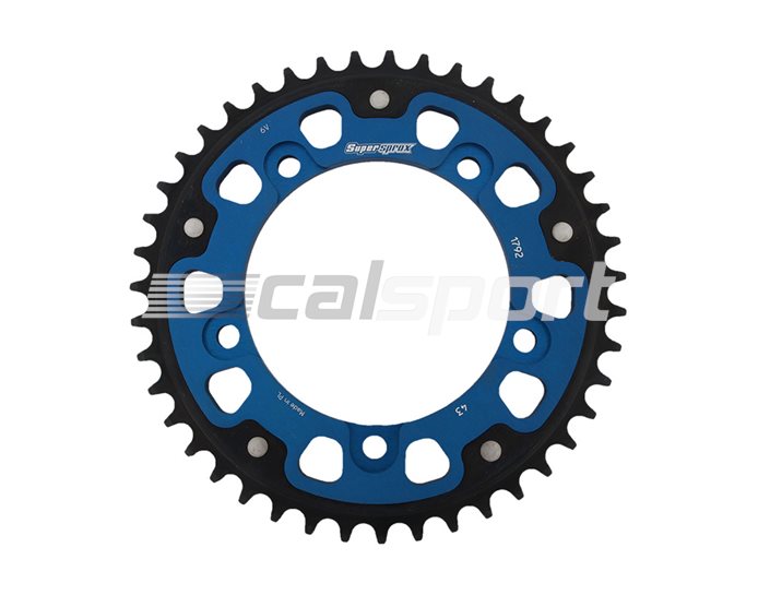 1792-43-BLUE - Supersprox Stealth Sprocket, Anodised Alloy, Blue Centre, 43 teeth