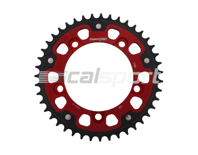 1792-43-RED - Supersprox Stealth Sprocket, Anodised Alloy, Red Centre, 43 teeth