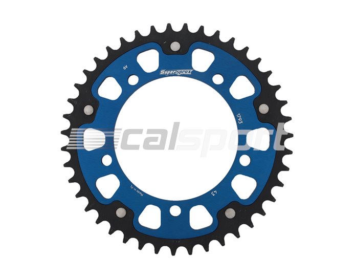 1793-43-BLUE - Supersprox Stealth Sprocket, Anodised Alloy, Blue Centre, 43 teeth  -  (520 Conversion)
