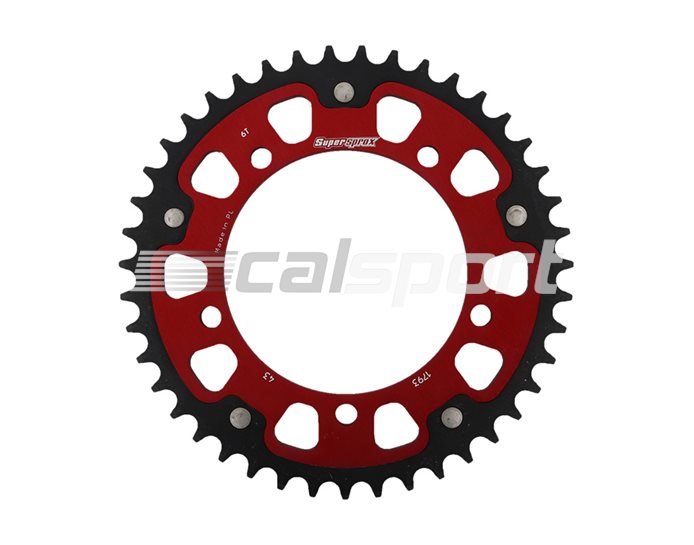 1793-43-RED - Supersprox Stealth Sprocket, Anodised Alloy, Red Centre, 43 teeth  -  (520 Conversion)