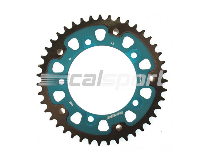 1800-43-BLUE - Supersprox Stealth Sprocket, Anodised Alloy, Blue Centre, 43 teeth