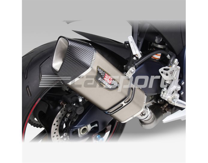 1A0-519-L08G0 - Yoshimura Titanium Hepta Force Slip On With Carbon Coned End Cap - Yoshimura Japan - Road-Legal (removable Baffle)