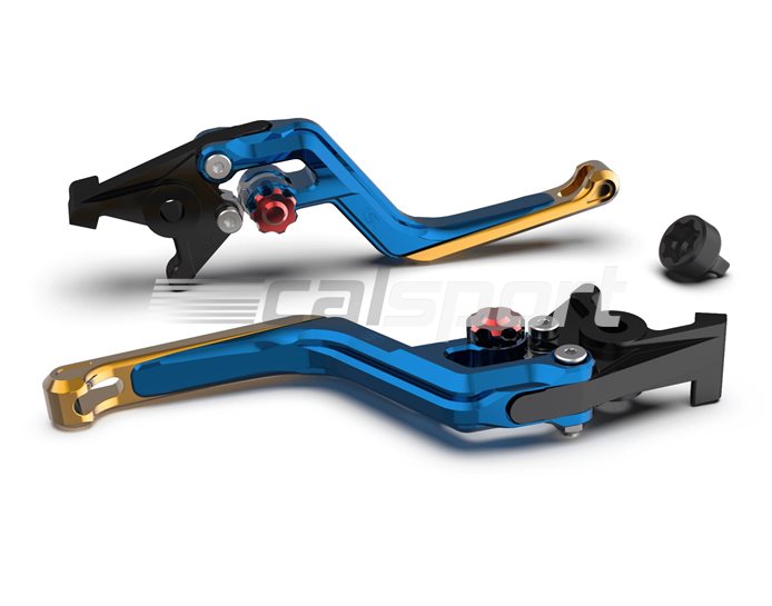 200ER09BLRTGO - LSL Ergonia Brake Lever, Blue - Red adjuster, Gold slider - 0