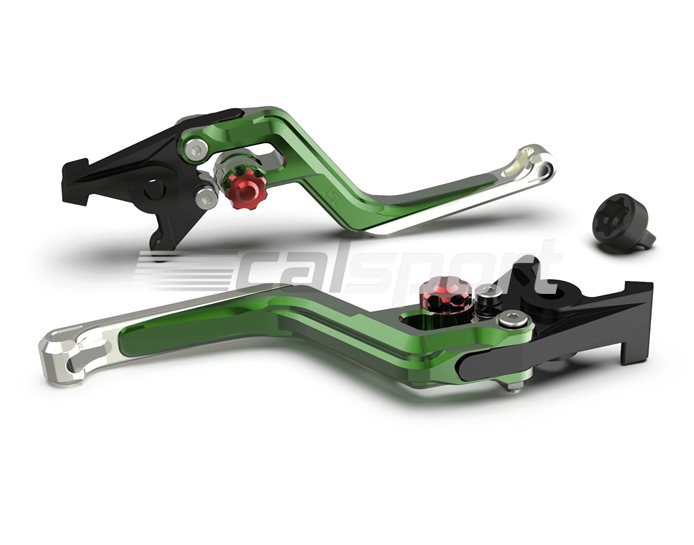 200ER09GRRTSI - LSL Ergonia Brake Lever, Green - Red adjuster, Silver slider - 0