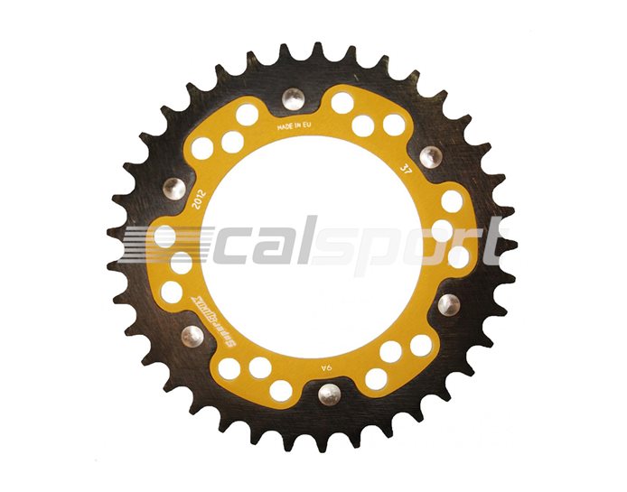 2012-37 - Supersprox Stealth Sprocket, Anodised Alloy, Gold Centre, 37 teeth