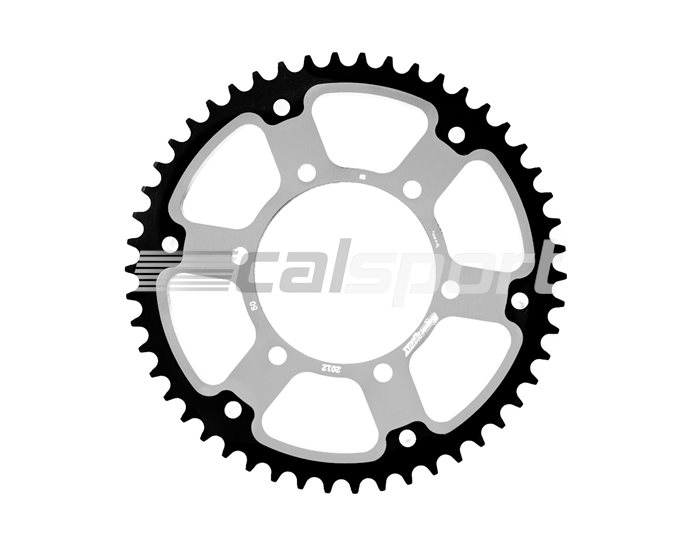 2012-50-SILVER - Supersprox Stealth Sprocket, Anodised Alloy, Silver Centre, 50 teeth