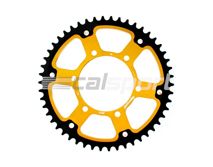 Supersprox Stealth Sprocket, Anodised Alloy, Gold Centre, 50 teeth