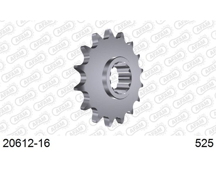 20612-16 - AFAM Front Sprocket, 525 (OE pitch), Steel, inc DCT - 16T (orig size)