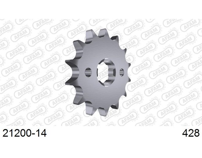 AFAM Front Sprocket, 428 conversion, Steel,  not Legacy wire wheel model,ABS - 14T (orig size)