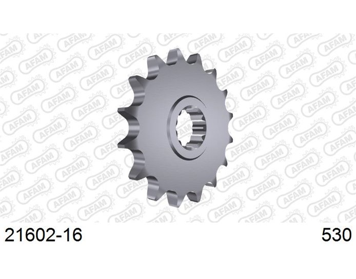 21602-16 - AFAM Front Sprocket, 530 (OE pitch), Steel, YZF 750 SP - 16T (orig size)