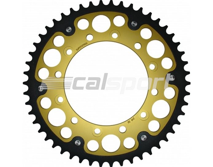 245-3-42 - Supersprox Stealth Sprocket, Anodised Alloy, Gold Centre, 42 teeth