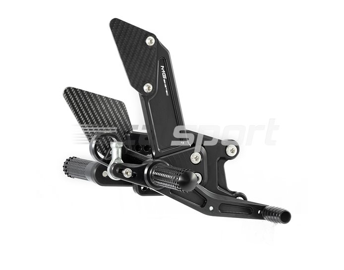 2500-257008 - MG Biketec Rearset Kit, Fixed Footpegs - black