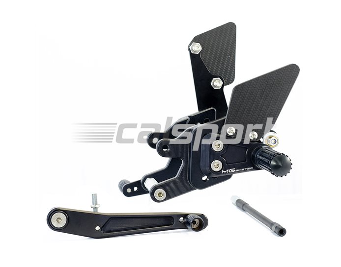 2500-857009 - MG Biketec Rearset Kit, Fixed Footpegs - black