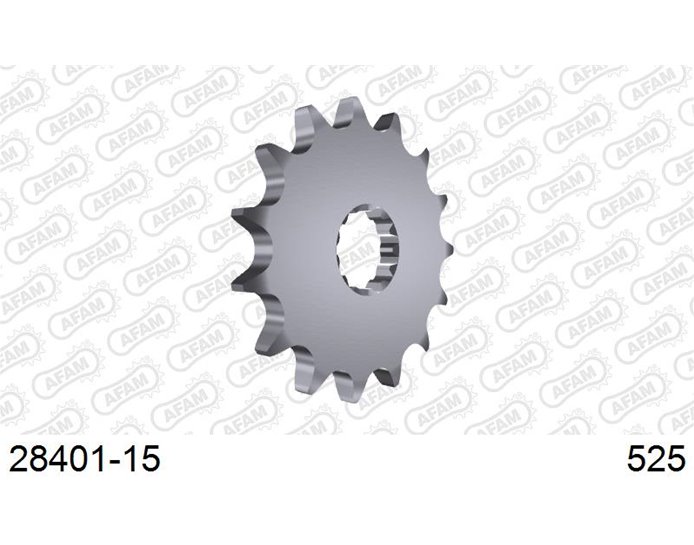 AFAM Front Sprocket, 525 (OE pitch), Steel, GSR 750 A ABS only,Non ABS - 15T, 112 links reqd