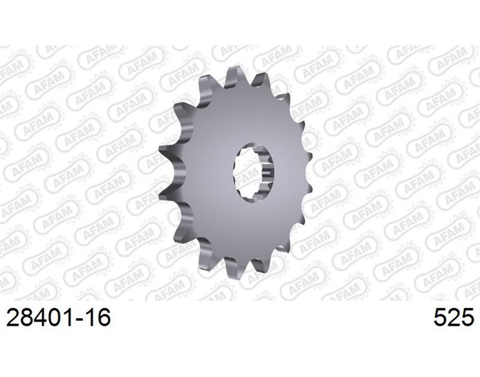 AFAM Front Sprocket, 525 (OE pitch), Steel, GSR 750 A ABS only,Non ABS - 16T, 112 links reqd